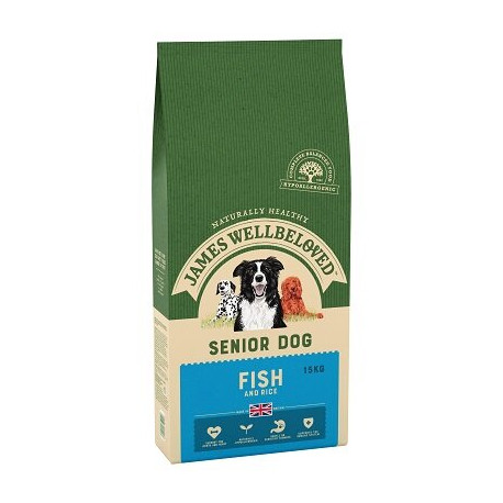 James Wellbeloved Fish & Rice Senior Dog Food 15kg