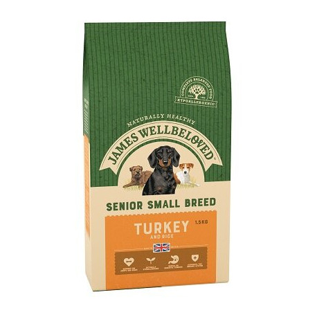 James Wellbeloved Turkey & Rice Small Senior Dog Food 1.5kg