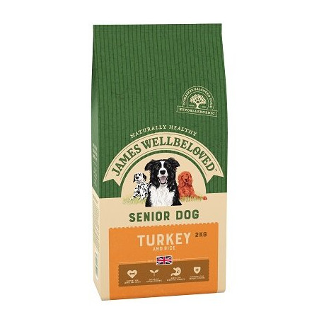 James Wellbeloved Turkey & Rice Senior Dog Food 2kg