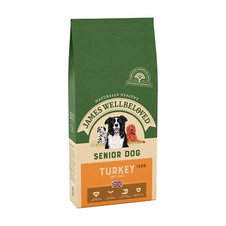 James Wellbeloved Turkey & Rice Senior Dog Food 15kg
