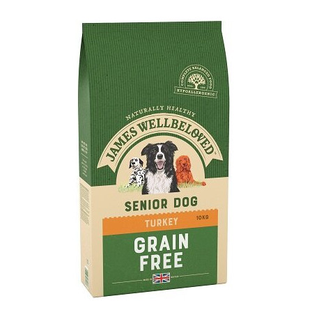 James Wellbeloved Grain Free Turkey & Vegetable Senior Dog Food 10kg