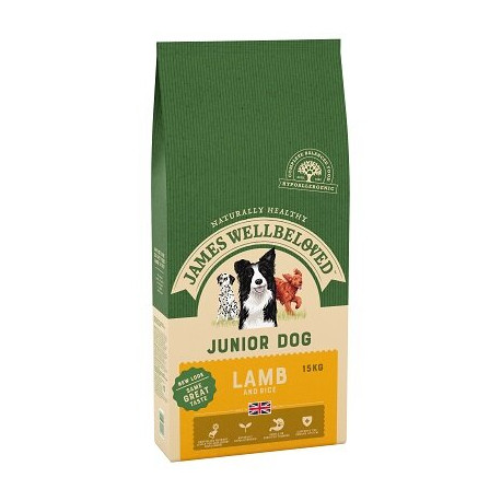 James Wellbeloved Lamb & Rice Junior Dog Food 15kg