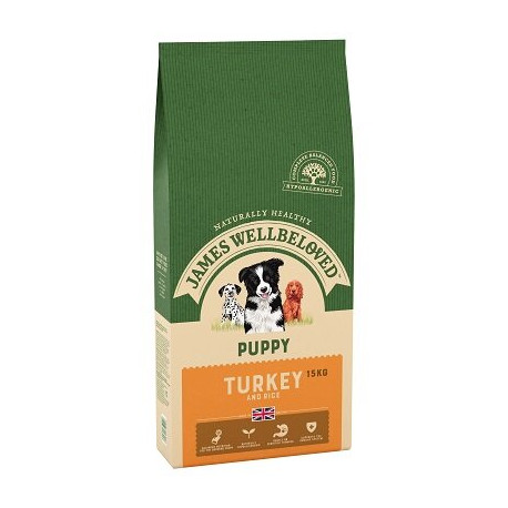 James Wellbeloved Turkey & Rice Puppy Food 15kg