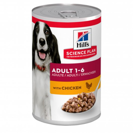 Hill's Science Plan Adult Dog Food With Chicken Can 370g