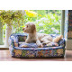 Morris &amp; Co - Strawberry Thief Dark Blue Dog Sofa Bed - L