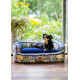 Morris &amp; Co - Strawberry Thief Dark Blue Dog Sofa Bed - L