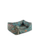 Morris &amp; Co - Blackthorn Print Square Dog Bed - S
