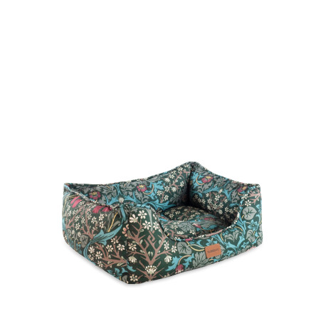 Morris & Co - Blackthorn Print Square Dog Bed - S