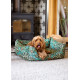 Morris &amp; Co - Blackthorn Print Square Dog Bed - L