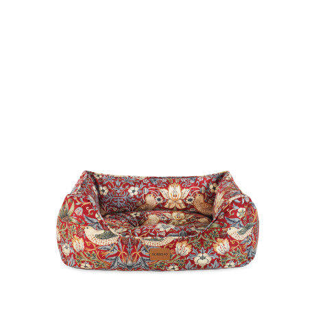Morris & Co - Strawberry Thief Print Square Pet Bed - S