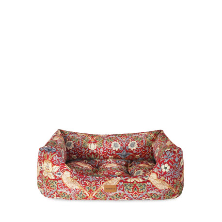Morris & Co - Strawberry Thief Print Square Pet Bed - M