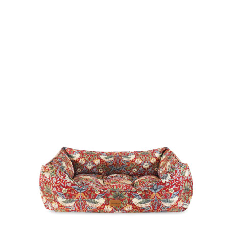 Morris & Co - Strawberry Thief Print Square Pet Bed - L