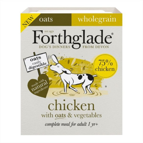 Forthglade Wholegrain Chicken Oats & Veg Wet Dog Food 18x395g