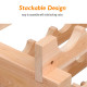Six-Tier, 72 Bottle Wooden Wine Rack - Natural
