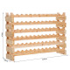 Six-Tier, 72 Bottle Wooden Wine Rack - Natural