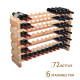 Six-Tier, 72 Bottle Wooden Wine Rack - Natural