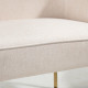 Fabric Accent Chair, Modern Armchair with Metal Legs for Living Room, Bedroom, Home Office, Cream