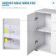 Modern High Gloss Sideboard Storage Cabinet Table Chest of Drawers for Bedroom Living Room Storage Furniture, White