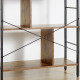 Industrial Storage Unit, 5 Tiers Bookcase with Open Compartments for Office Living Room, Bedroom, Rustic Brown and Black