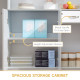 Kitchen Cupboard, Freestanding Kitchen Storage Cabinet with 6 Doors, Drawer, Adjustable Shelves and Open Countertop for Dining R