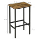 Industrial Bar Stools, Set of 2 Kitchen Breakfast Bar Chairs with Footrest, Counter Height Island Stools for Dining Area, Home P