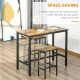 Industrial Bar Stools, Set of 2 Kitchen Breakfast Bar Chairs with Footrest, Counter Height Island Stools for Dining Area, Home P