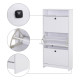 Shoe Cabinet with 3 Flip Doors, 4 Tier Shoe Rack with 1 Open Shelf, Slim Shoe Cupboard for 14-18 Pairs Shoes, for Hallway and Na