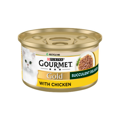 Gourmet Gold Succulent Delights Adult Wet Cat Food Chicken 12x85g