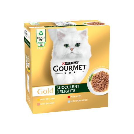 Gourmet Gold Succulent Delights Adult Wet Cat Food Chicken 8x85g