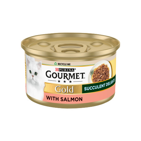 Gourmet Gold Succulent Delights Adult Wet Cat Food Salmon 12x85g
