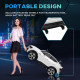 12V Kids Electric Ride-On Car, with Remote Control, Lights, Music, Horn - White