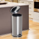 Foot Pedal Bin Stainless Steel Metal Waste Rubbish Lid Kitchen Garbage 30L Silver