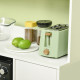 Freestanding Kitchen Cupboard, Modern Kitchen Storage Cabinet with Doors and Adjustable Shelves, 180cm, White
