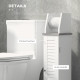 kleankin Slim Bathroom Floor Cabinet with Cupboard, Roll Holder and Adjustable Shelf, Toilet Roll Storage Unit for Toilet Paper,