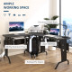 L-Shaped Corner Desk, Gaming Desk with CPU Rack, Keyboard Tray, Space-Saving Computer Desk with Steel Frame for Home Office,165 