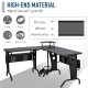 L-Shaped Corner Desk, Gaming Desk with CPU Rack, Keyboard Tray, Space-Saving Computer Desk with Steel Frame for Home Office,165 