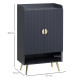 Modern Shoe Cabinet with 2 Doors, Open Shelf and Adjustable Shelves, Hallway Shoe Cupboard for 15 Pairs of Shoes, Entryway Stora