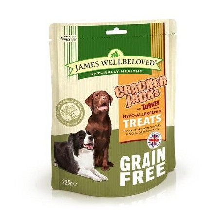 James Wellbeloved CrackerJacks Turkey & Veg Grain Free 225g