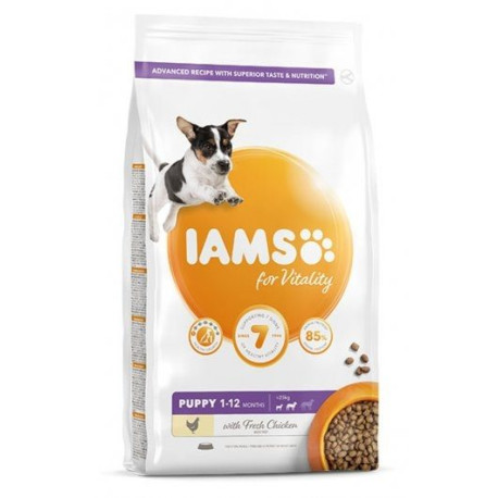Iams Vitality Puppy Small & Medium Dog Food With Fresh Chicken 12kg