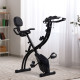 2-in-1 Folding Exercise Bike with 8-Level Magnetic Resistance, Arm Resistance Band, Pulse Sensor, Black