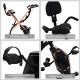 2-in-1 Folding Exercise Bike with 8-Level Magnetic Resistance, Arm Resistance Band, Pulse Sensor, Black