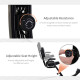 2-in-1 Folding Exercise Bike with 8-Level Magnetic Resistance, Arm Resistance Band, Pulse Sensor, Black