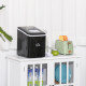 Portable Ice Maker Countertop, Bullet Ice Cube Machine, 9 Ice Cubes per 8 Minutes, Automatic Cleaning, Visible Window Scoop and 
