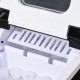 Portable Ice Maker Countertop, Bullet Ice Cube Machine, 9 Ice Cubes per 8 Minutes, Automatic Cleaning, Visible Window Scoop and 