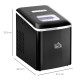 Portable Ice Maker Countertop, Bullet Ice Cube Machine, 9 Ice Cubes per 8 Minutes, Automatic Cleaning, Visible Window Scoop and 