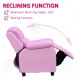 Kids Sofa Armchair Toddler Recliner Children&#039;s  Chair Lounger Games Chair  PU Leather w/ Storage  (Pink)