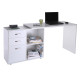 L-Shaped Computer Desk, 2 Shaped Corner Desk with Drawers, File Cabinet and Storage Shelves, Home Office Desk, 117 x 83.5 x 76cm
