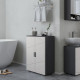 kleankin Small Bathroom Cabinet, Bathroom Storage Cabinet with 2-Doors Cupboard, 2 Adjustable Shelves and Soft Close Mechanism, 