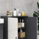 kleankin Small Bathroom Cabinet, Bathroom Storage Cabinet with 2-Doors Cupboard, 2 Adjustable Shelves and Soft Close Mechanism, 