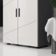 kleankin Small Bathroom Cabinet, Bathroom Storage Cabinet with 2-Doors Cupboard, 2 Adjustable Shelves and Soft Close Mechanism, 